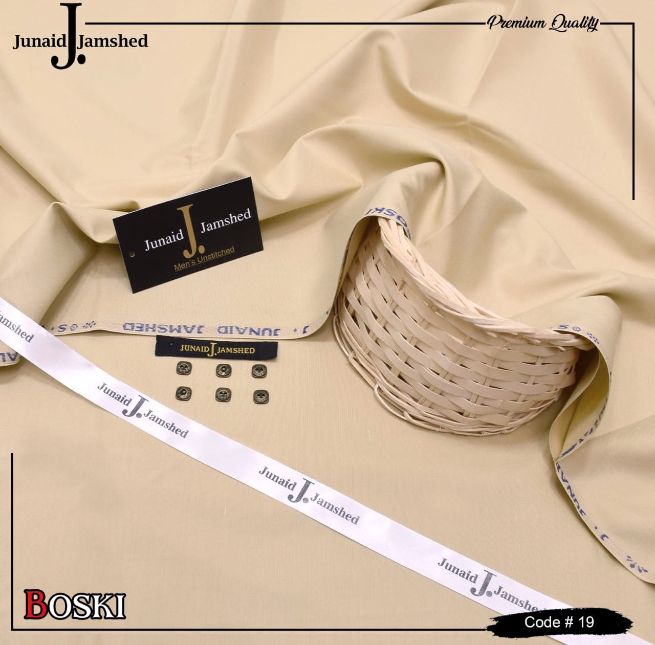 J. Junaid Jamshed wash and Wear Booski - Light Skin