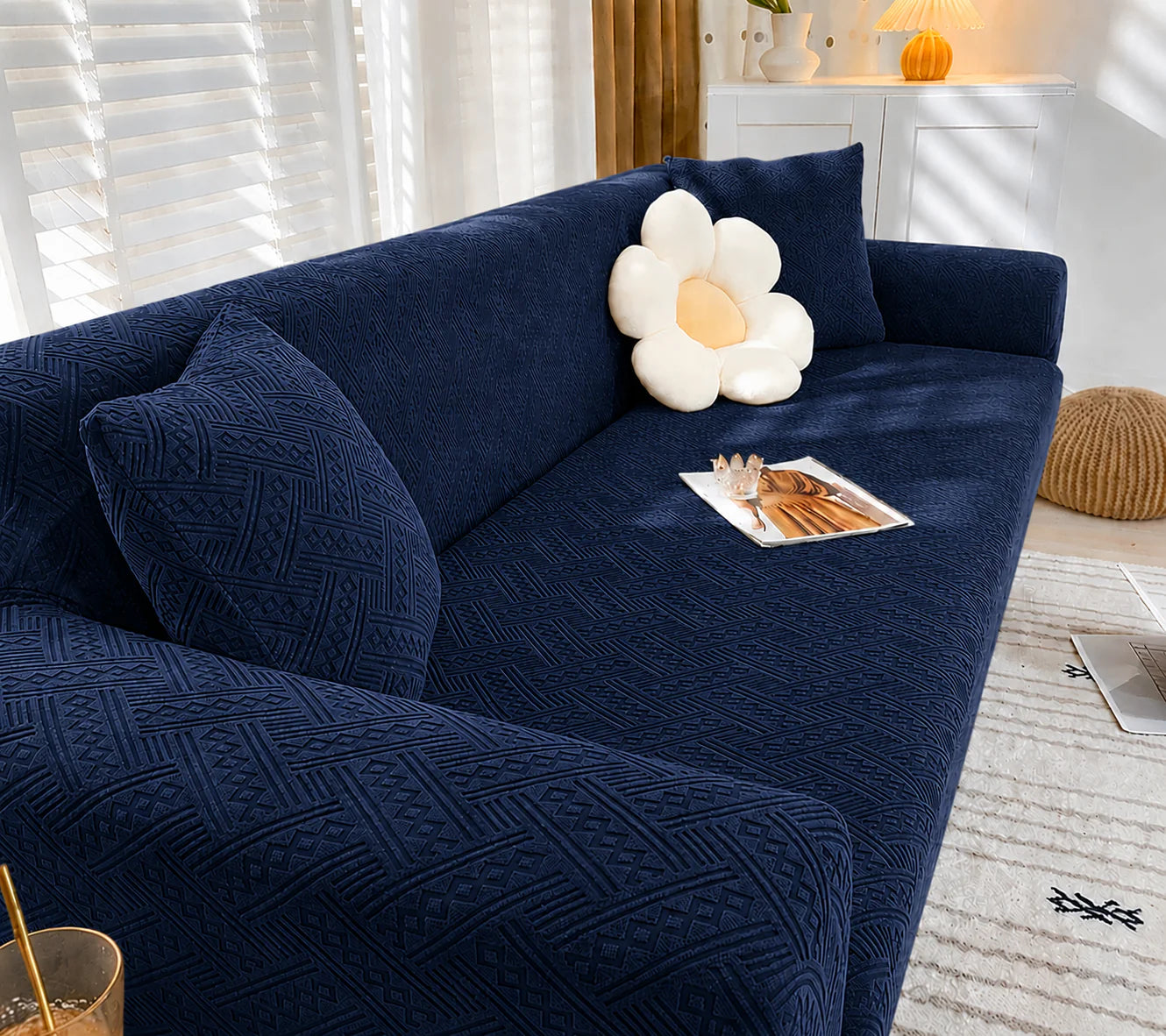 New Royal Wave Sofa Cover