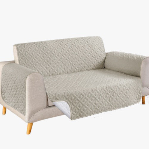 Ultrasonic Cotton Quilted Sofa Runner | Off-White Color | safeguard your sofa from stains, spills, pet hair, and general wear and tear