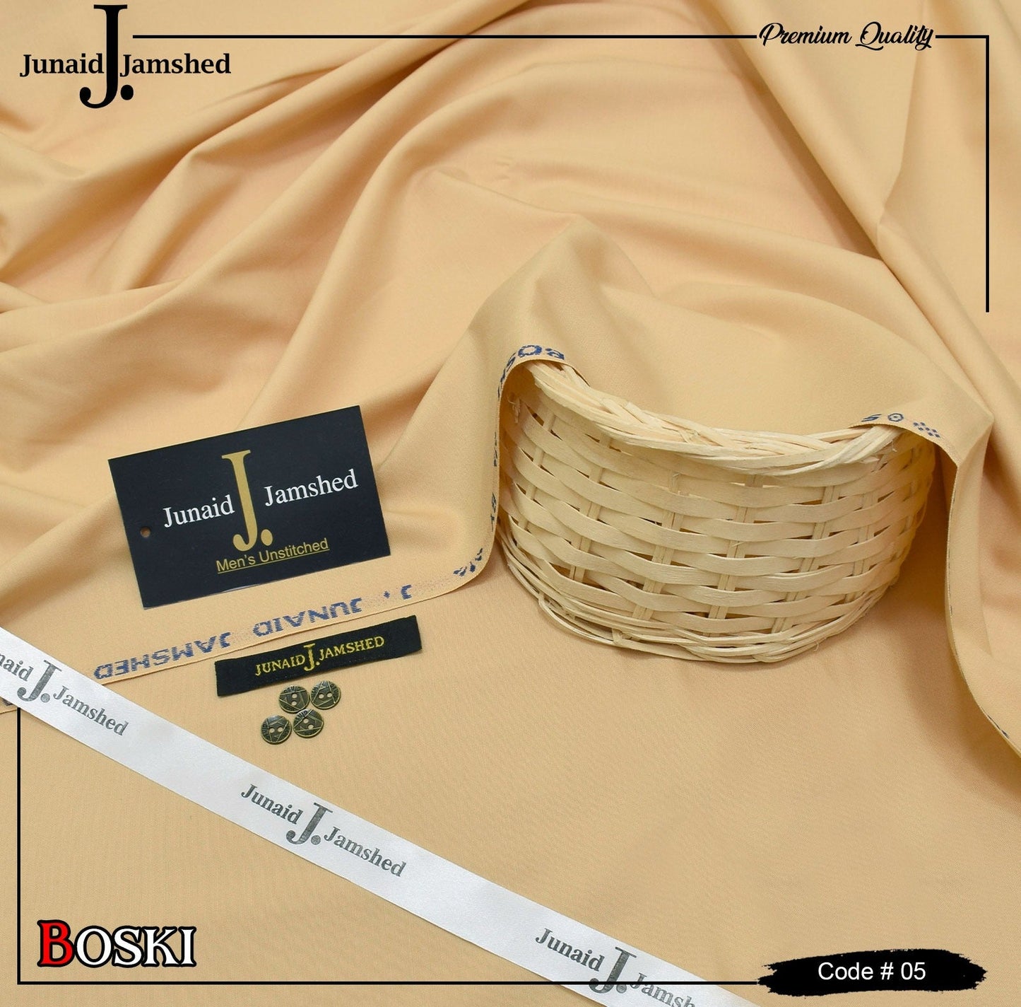 J. Junaid Jamshed WASH AND WEAR - FOUR SEASON-PEACH