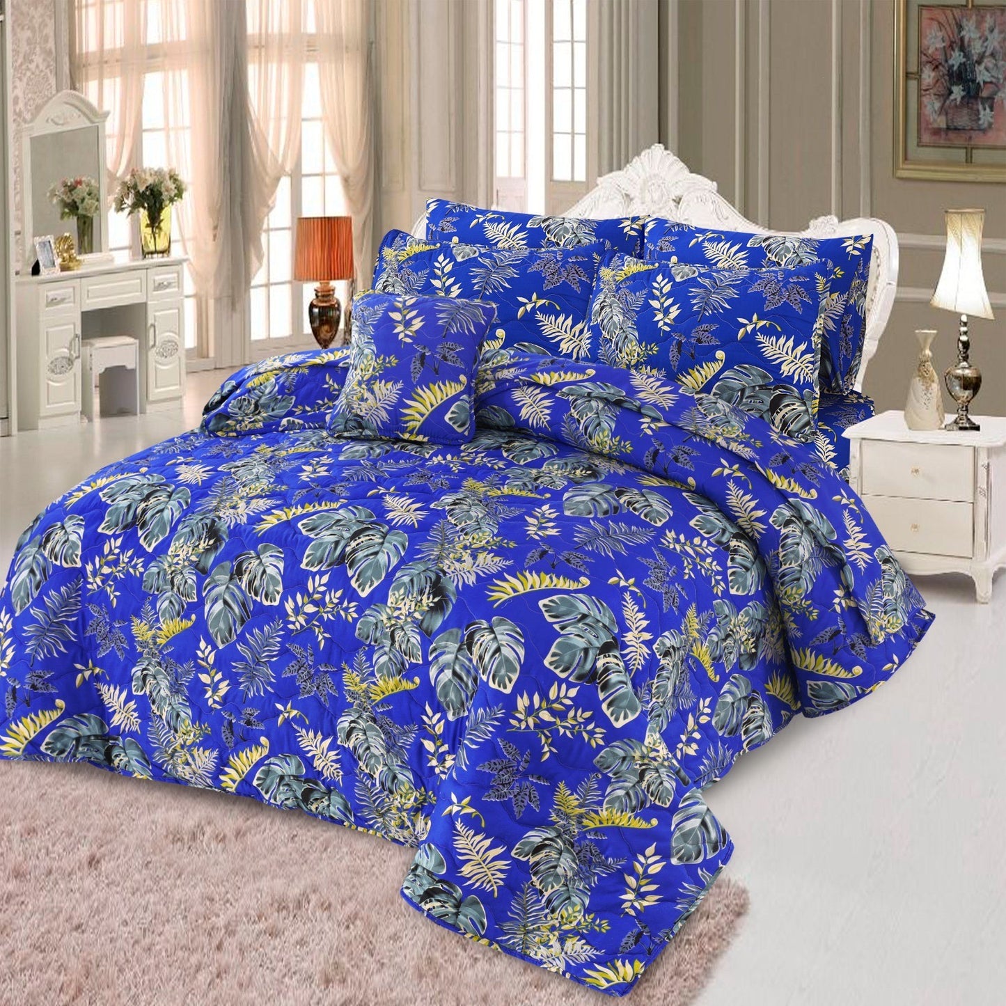 Thingo Special Pure Cotton 7 PCs Quilted Comforter Set-1