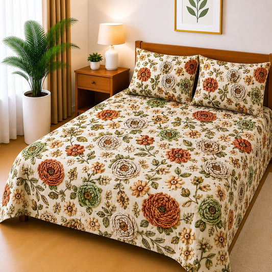 3D Printed Bedsheet with 2 Pillow Covers – 3-Piece Set | Article No.17