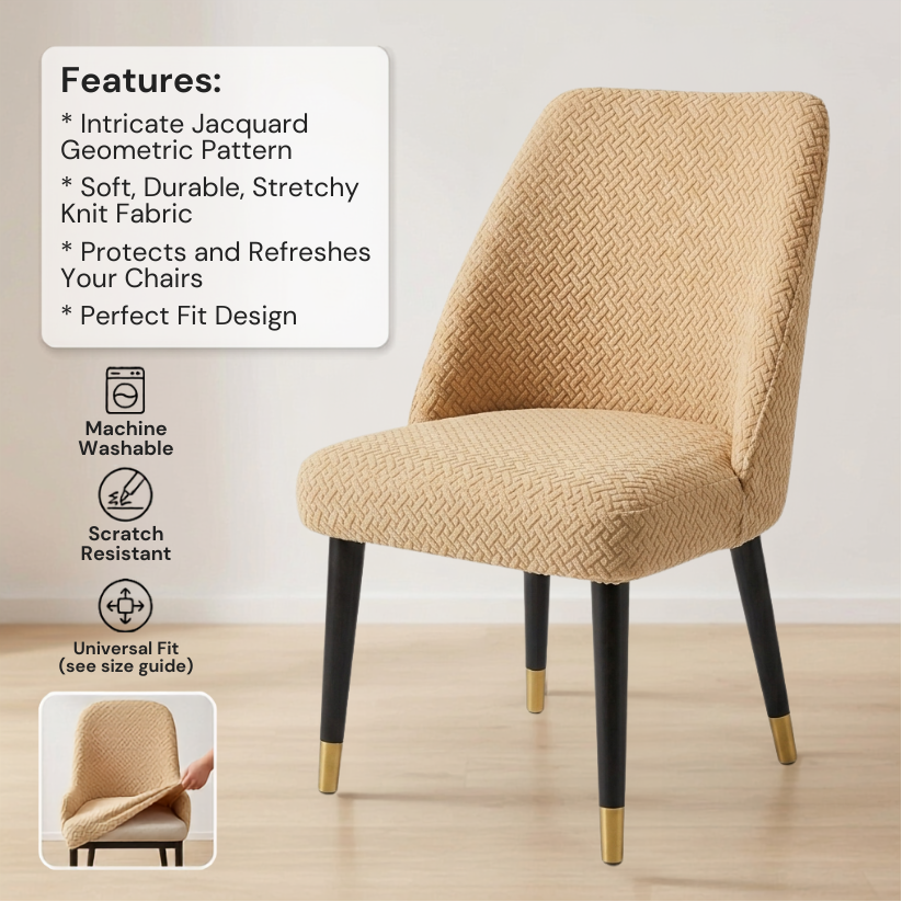 Fitted Stripe Style Dinning Chair Cover Design-2