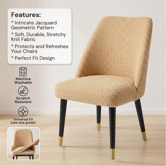 Fitted Stripe Style Dinning Chair Cover Design-2