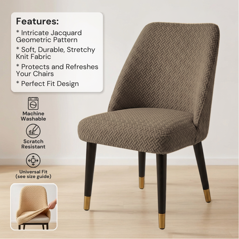 Fitted Stripe Style Dinning Chair Cover Design-2