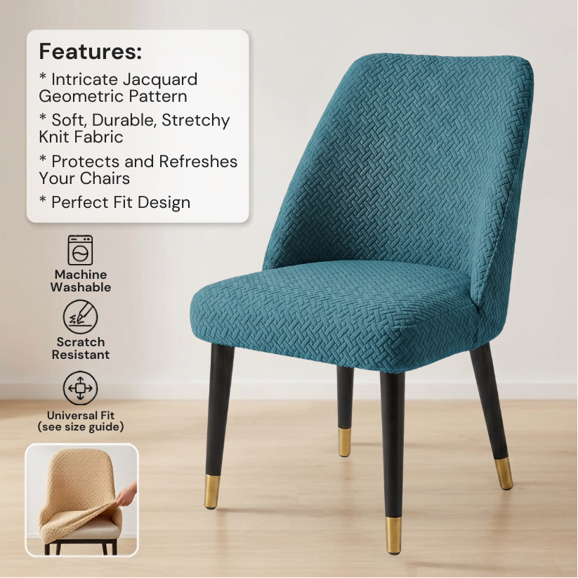 Fitted Stripe Style Dinning Chair Cover Design-2