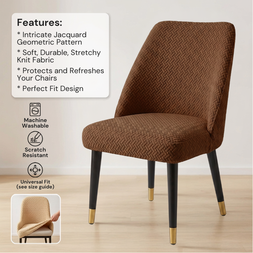 Fitted Stripe Style Dinning Chair Cover Design-2