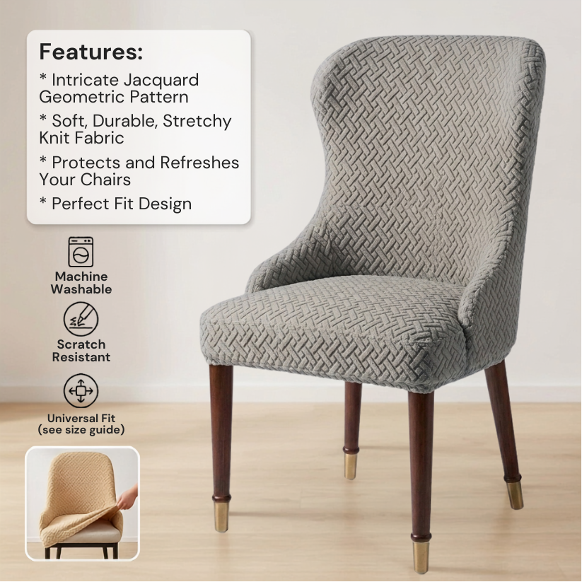 Fitted Stripe Style Dinning Chair Cover Arm-Design-4