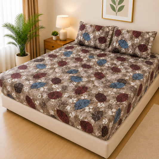 Printed 3 Piece's Quilted Bedsheets Set (100% Waterproof) New Arrivals! Luxury Bedsheet tm-0013