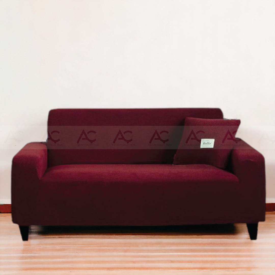 Micro Mash Fitted Sofa Covers- (Maroon color)