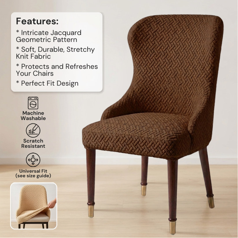 Fitted Stripe Style Dinning Chair Cover Arm-Design-4