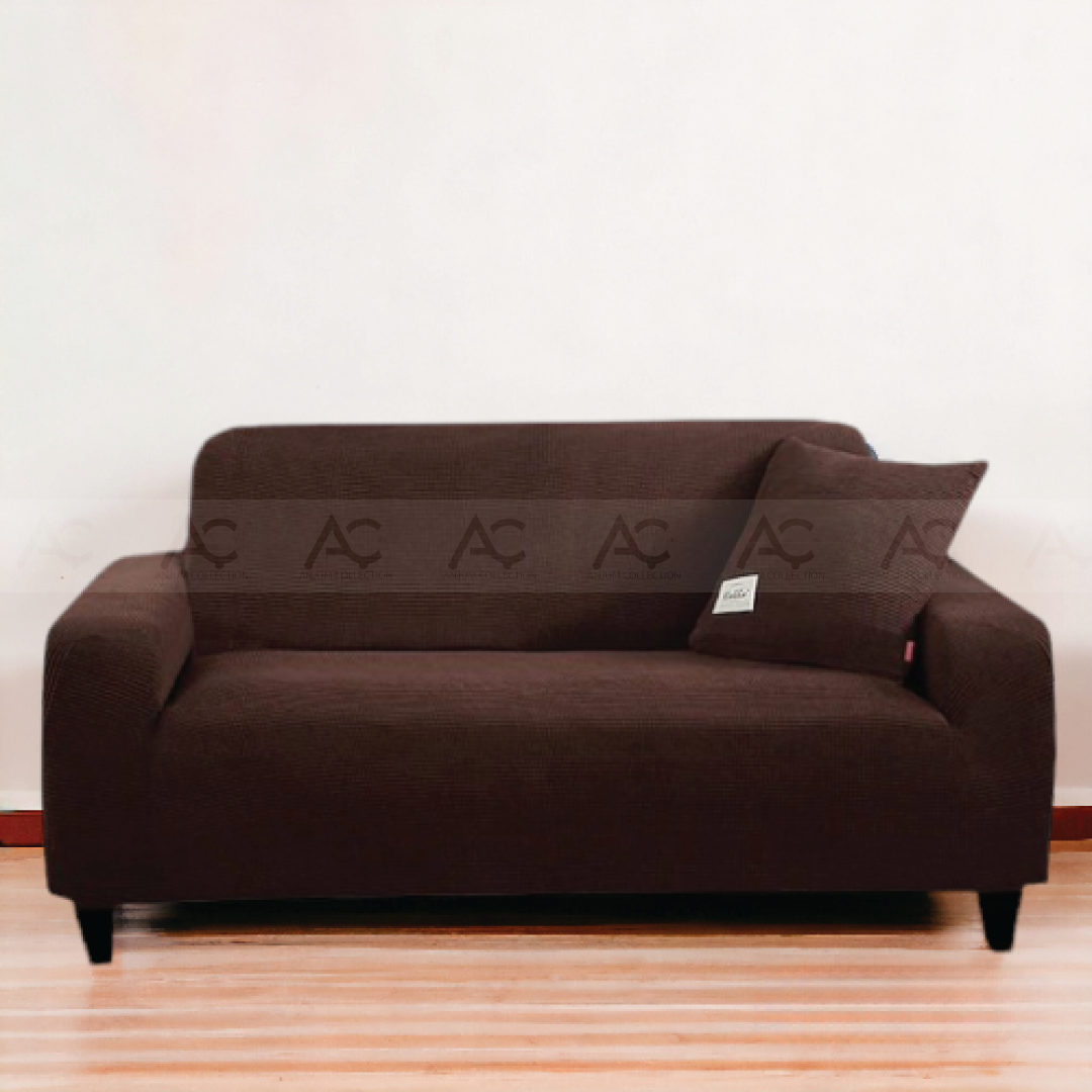 Micro Mash Fitted Sofa Covers- (Brown color)