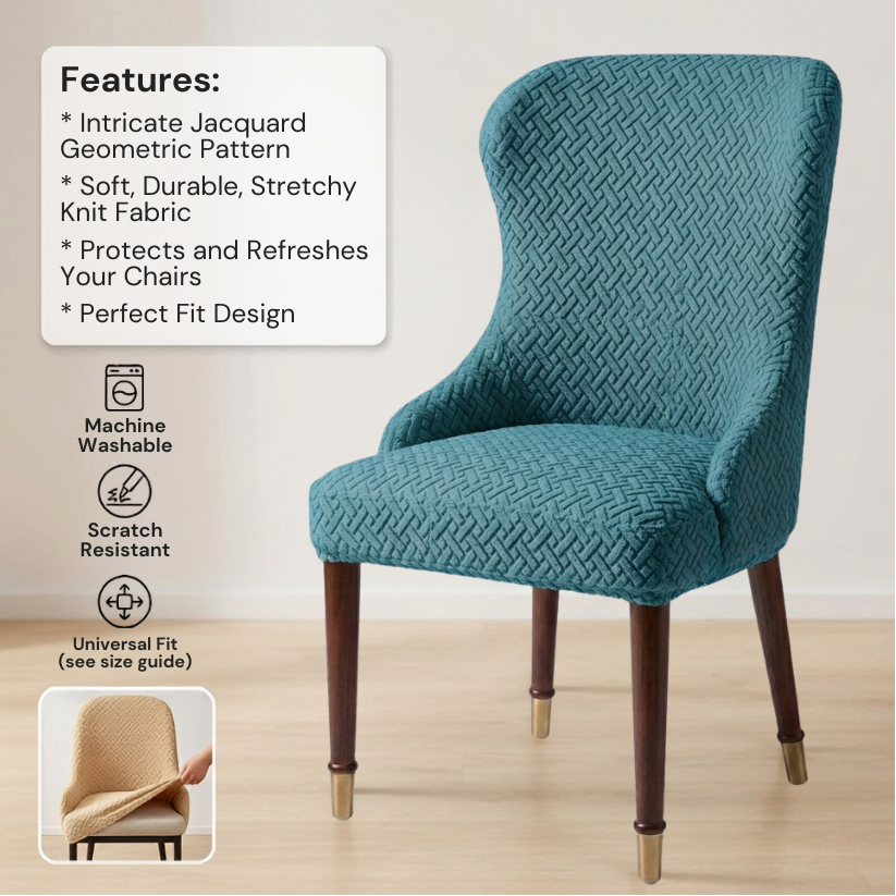 Fitted Stripe Style Dinning Chair Cover Arm-Design-4