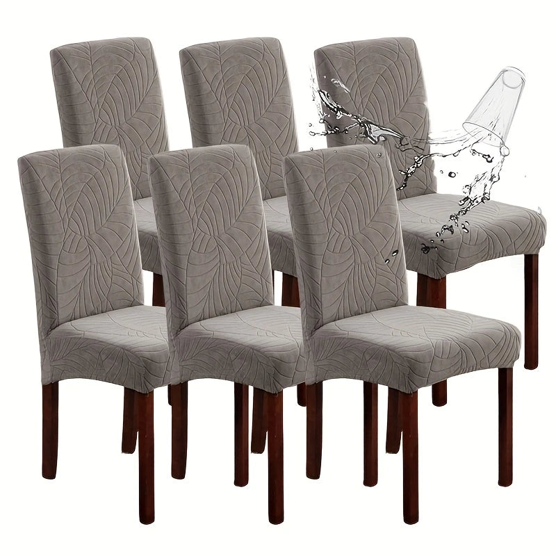 New Soft Velvet Wave Design Fitted Dinning Chair Covers
