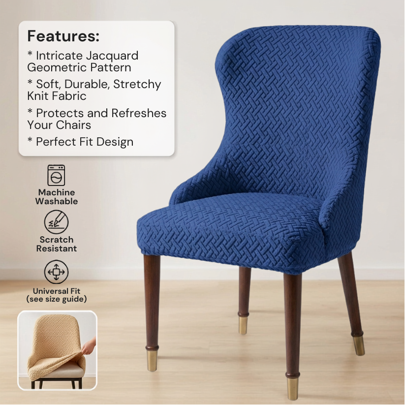 Fitted Stripe Style Dinning Chair Cover Arm-Design-4