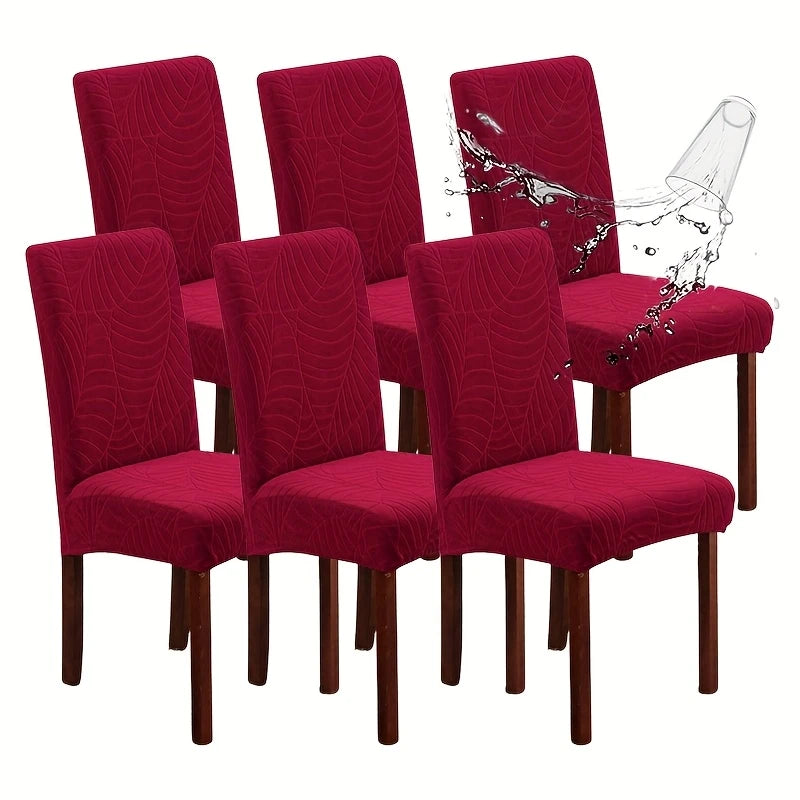 New Soft Velvet Wave Design Fitted Dinning Chair Covers