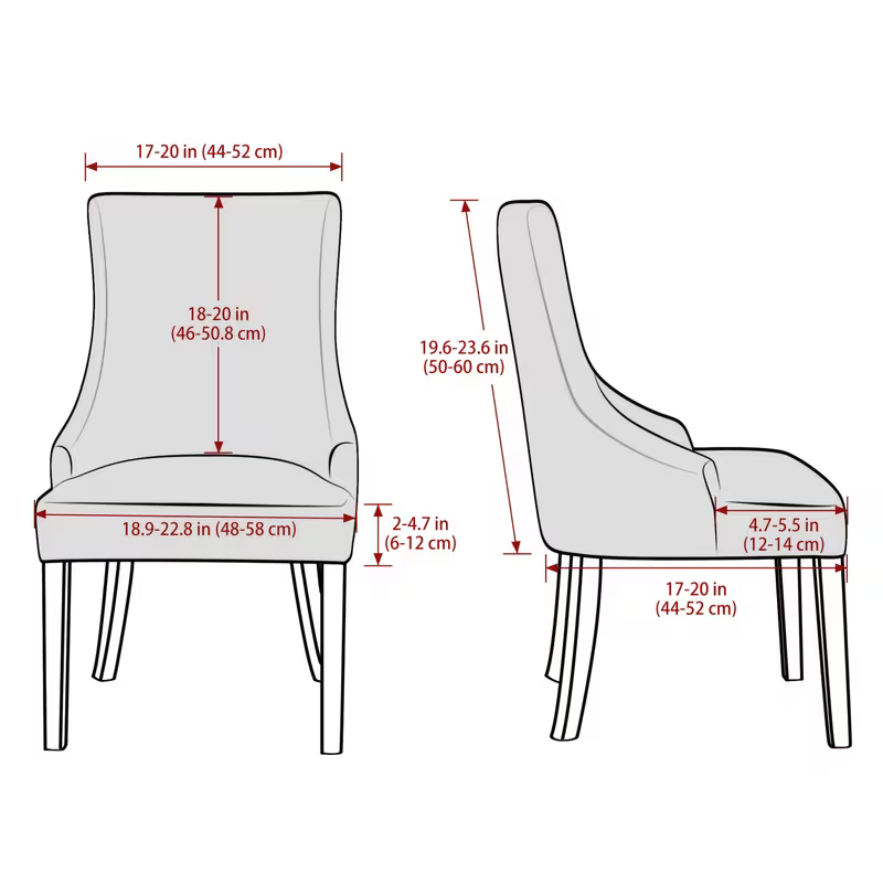 Fitted Stripe Style Dinning Chair Cover Arm-Design-1