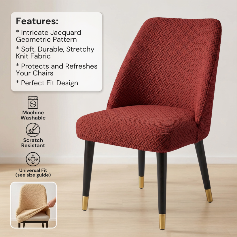 Fitted Stripe Style Dinning Chair Cover Design-2