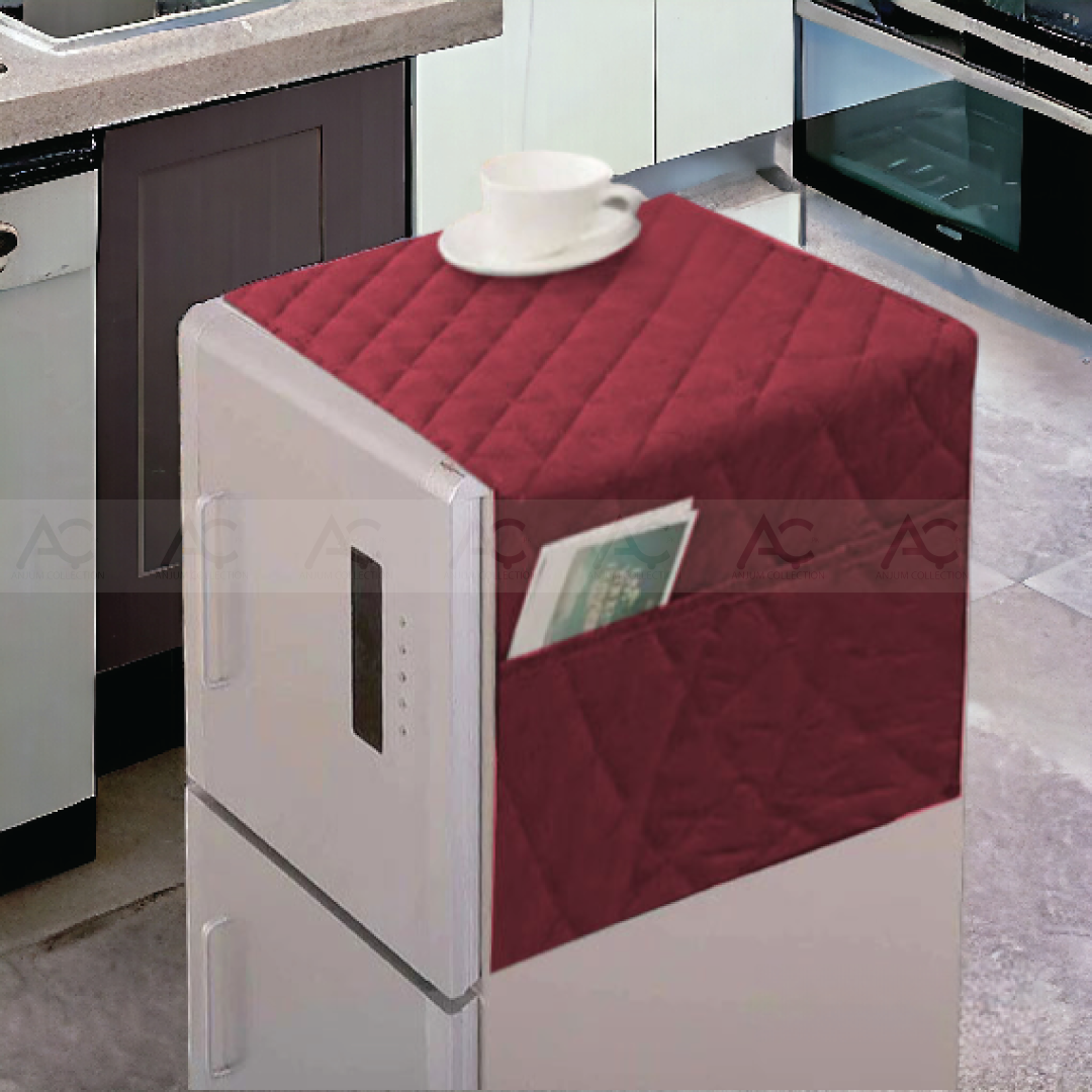 Fridge Cover- (Maroon Color)