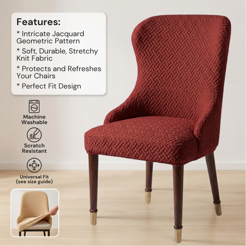 Fitted Stripe Style Dinning Chair Cover Arm-Design-4