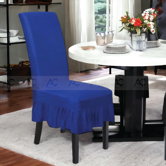 Micro Mash Frill Style Chair Covers- (Blue Color)