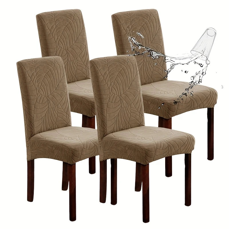New Soft Velvet Wave Design Fitted Dinning Chair Covers