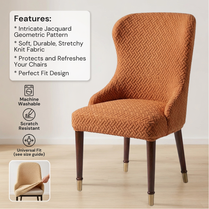 Fitted Stripe Style Dinning Chair Cover Arm-Design-4