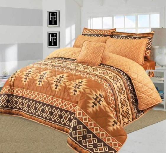 7 PCs Quilted Comforter Set CS-009