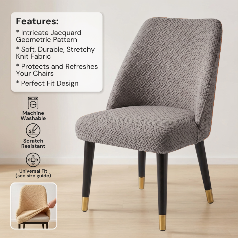 Fitted Stripe Style Dinning Chair Cover Design-2