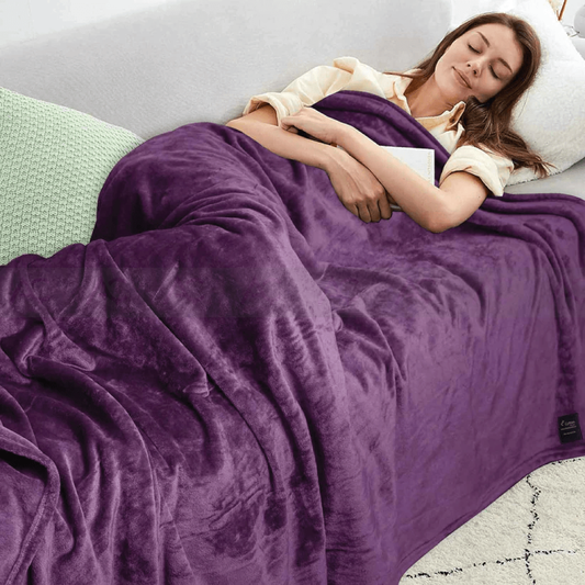 Fleece Blankets Ac Covers- (Plum Color)