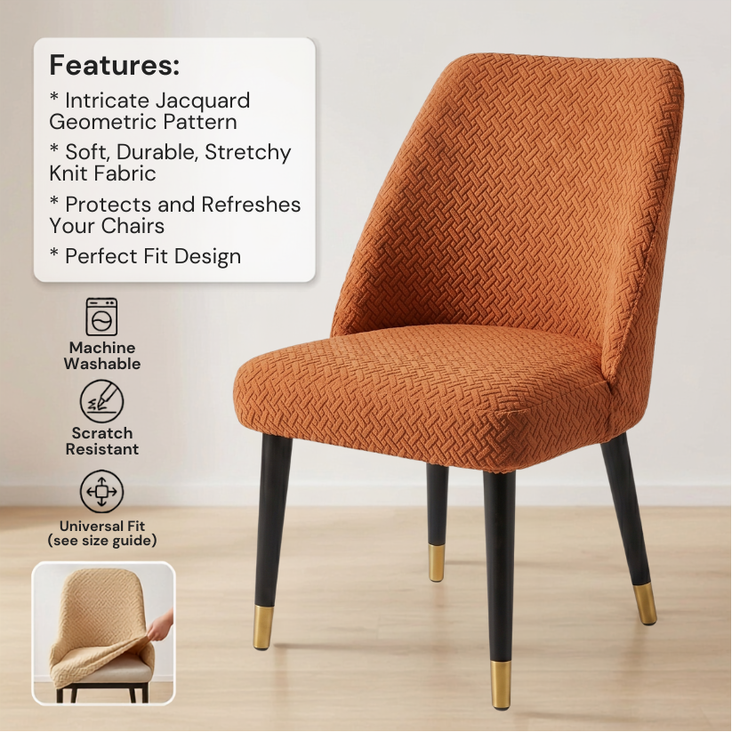Fitted Stripe Style Dinning Chair Cover Design-2