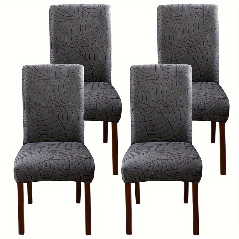 New Soft Velvet Wave Design Fitted Dinning Chair Covers