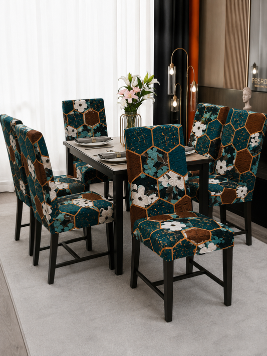 Printed Waterproof Ultrasonic Micro Cotton Dinning Chair Cover TDD-1
