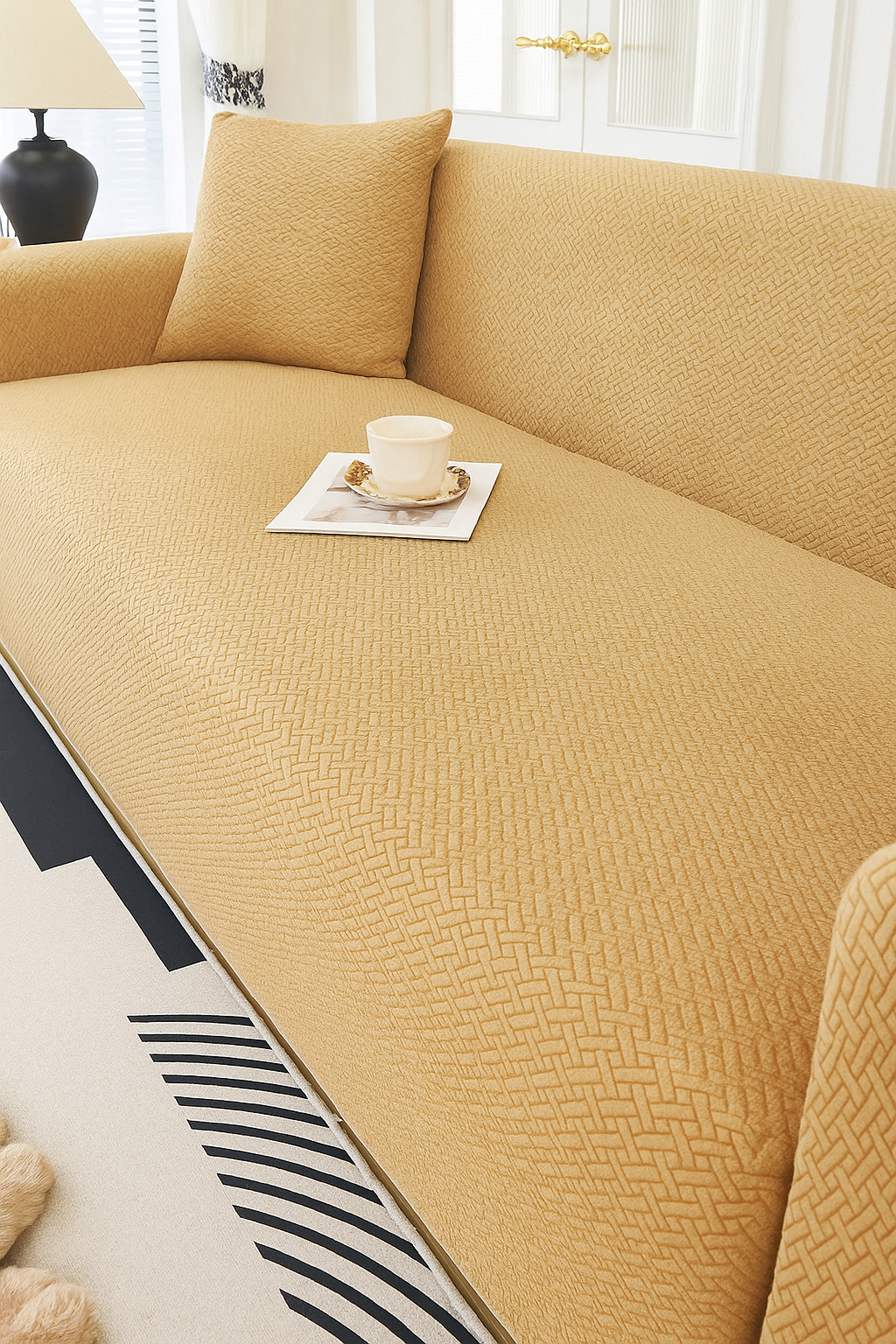 Jacquard Stripe Sofa Cover
