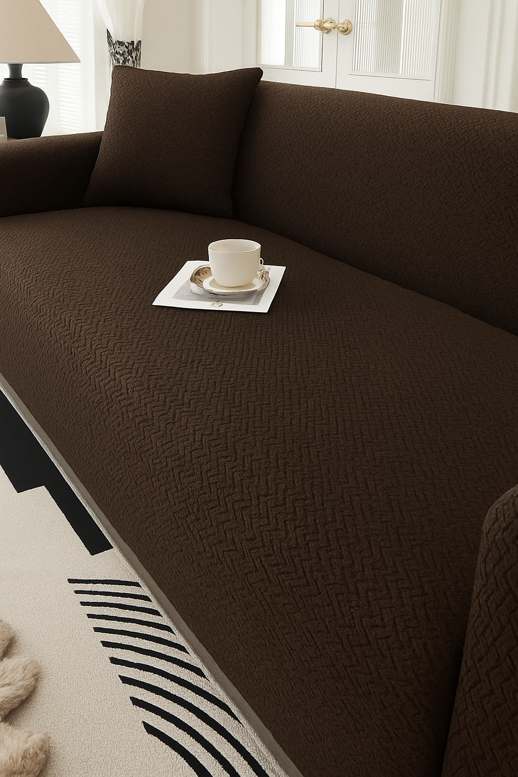 Jacquard Stripe Sofa Cover
