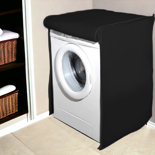 Front Load Waterproof Washing Machine Cover | Black Color