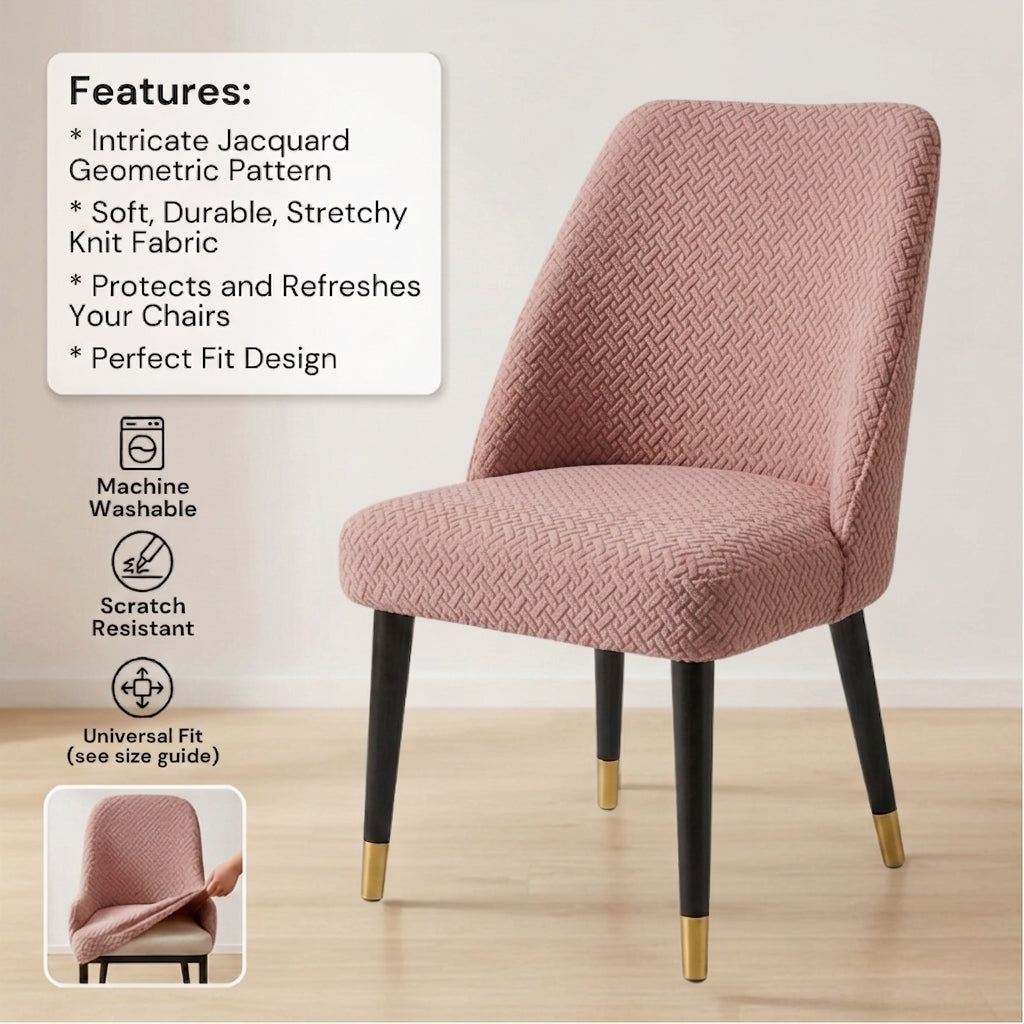 Fitted Stripe Style Dinning Chair Cover Design-2