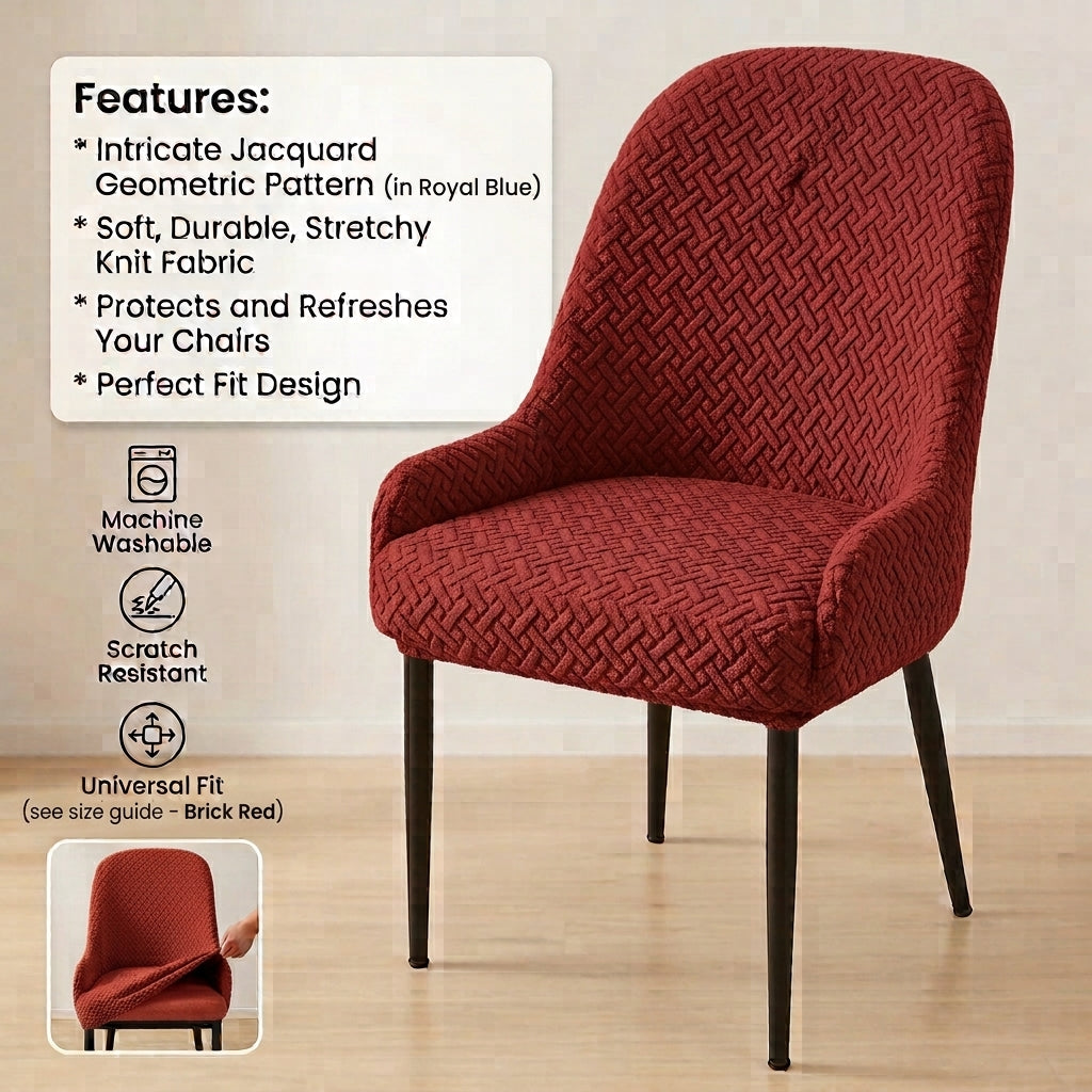 Fitted Stripe Style Dinning Chair Cover Arm-Design-5