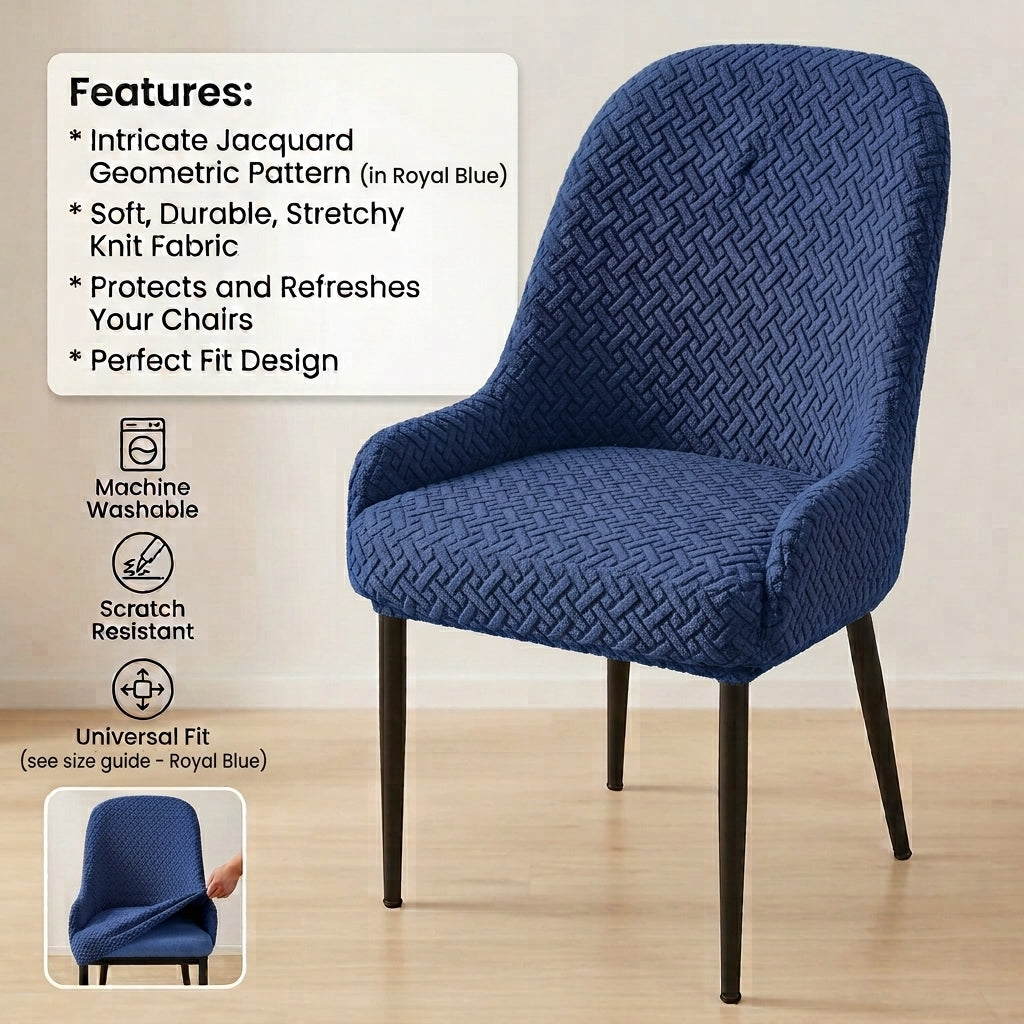 Fitted Stripe Style Dinning Chair Cover Arm-Design-5