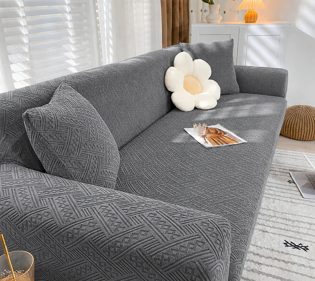 New Royal Wave Sofa Cover