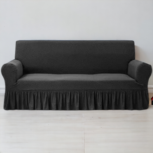 Turkish Style Sofa Cover | Black Color | Dustproof Non-slip Sofa Slipcover For Bedroom Office Living Room Home Decor