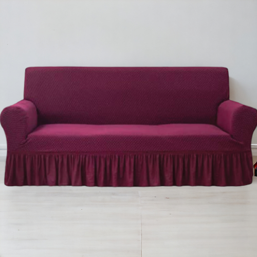 Turkish Style Sofa Cover | Maroon Color | Dustproof Non-slip Sofa Slipcover For Bedroom Office Living Room Home Decor