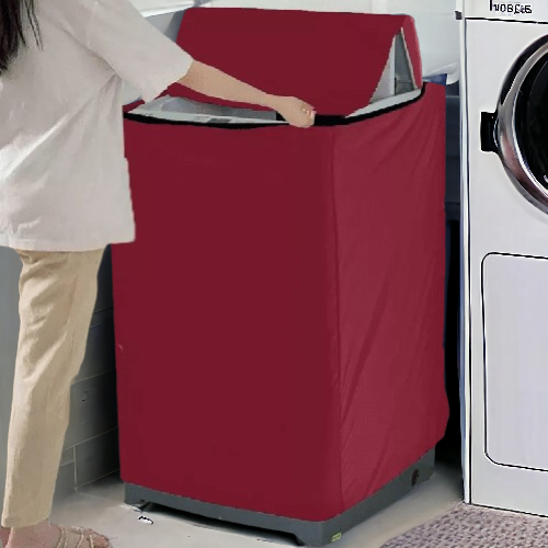 Waterproof & Dust-Proof Top Loading Washing Machine Cover | Maroon Color