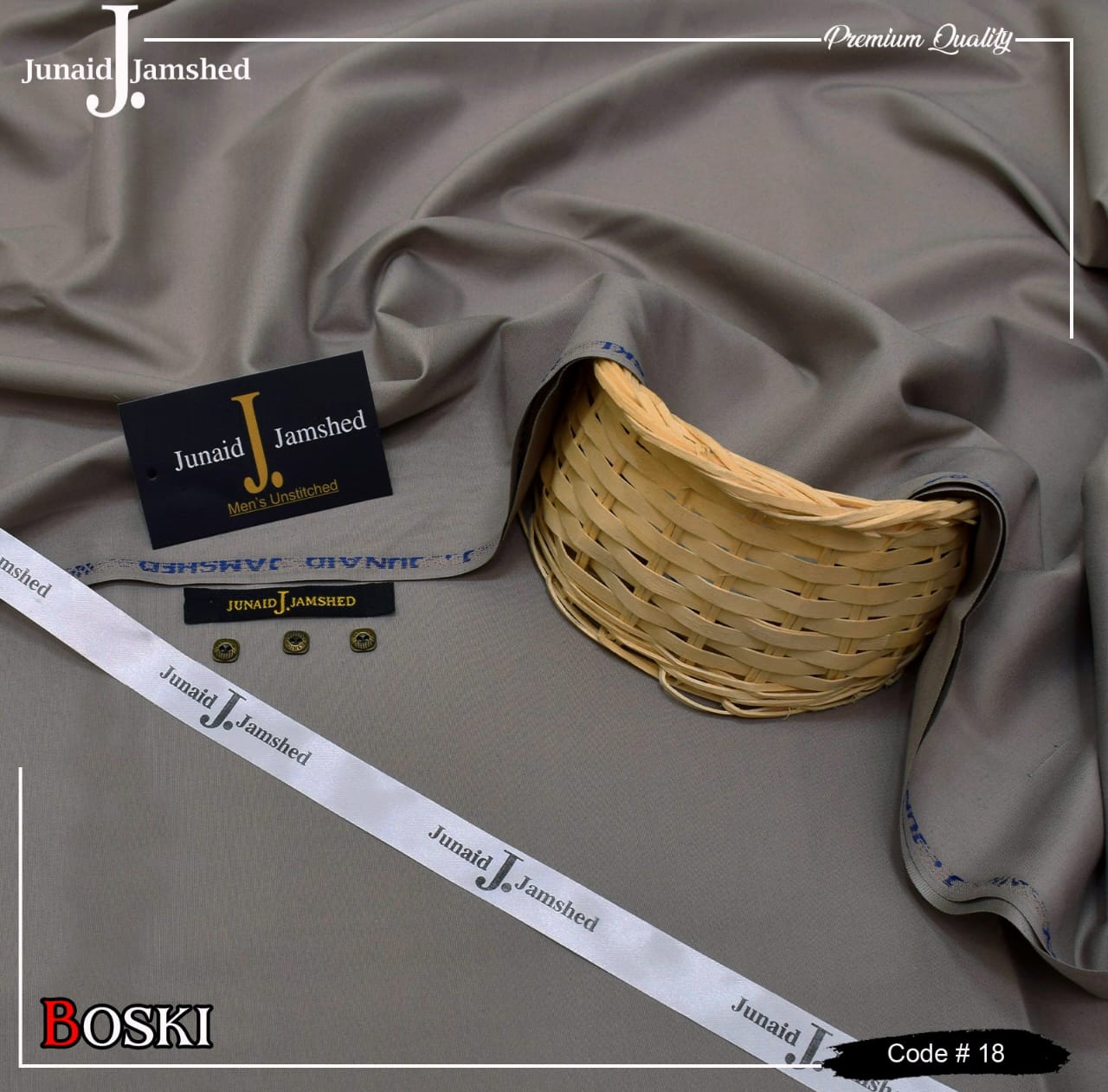 Thingo J. Junaid Jamshed WASH AND WEAR - FOUR SEASON- DARK CEMENT – THINGO
