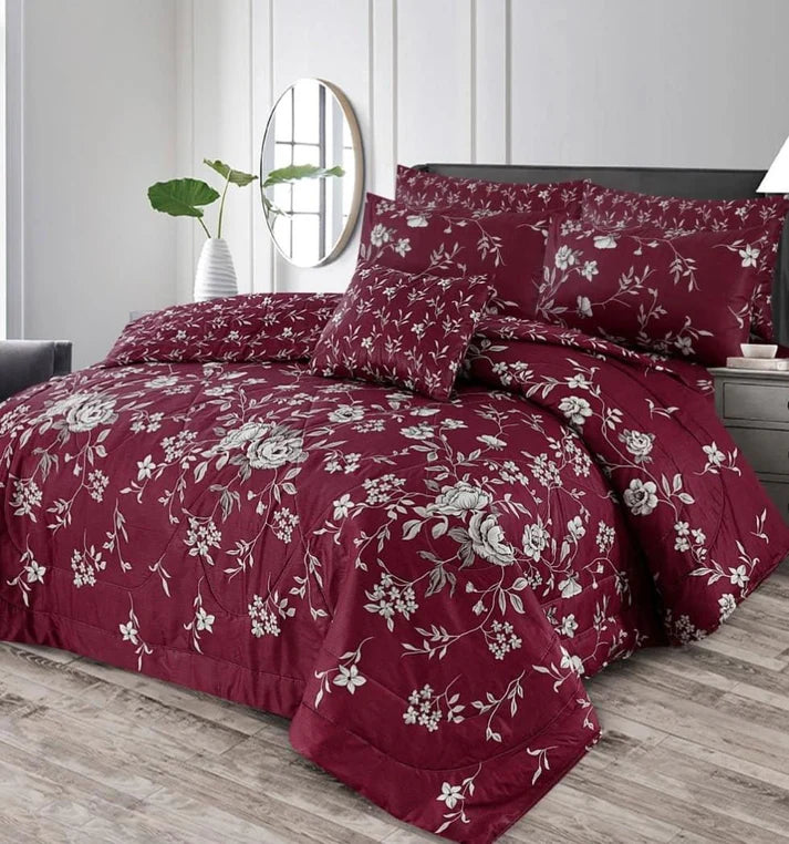 7 PCs Quilted Comforter Set CS-012