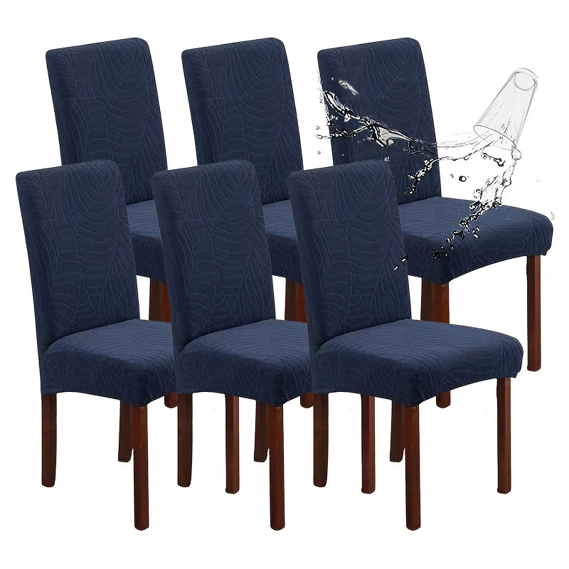 New Soft Velvet Wave Design Fitted Dinning Chair Covers